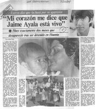 “Mi corazón me dice que Jaime Ayala está vivo”