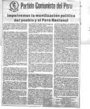 Partido Comunista del Perú - Patria Roja: Impulsemos la movilización política del pueblo y el Paro Nacional