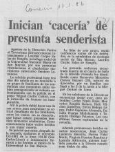 Inician “cacería” de presunta senderista