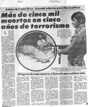 Más de cinco mil muertos en cinco años de terrorismo