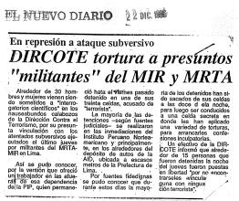 DIRCOTE tortura a presuntos “militantes” del MIR y MRTA