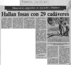 Hallan fosa con 29 cadáveres