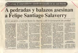 A PEDRADAS Y BALAZOS ASESINAN A FELIPE SANTIAGO SALAVERRY