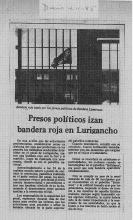 Presos políticos izan bandera roja en Lurigancho