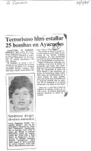 Terrorismo hizo estallar 25 bombas en Ayacucho