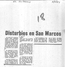 Disturbios en San Marcos