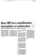 Son 199 los estudiantes detenidos el miércoles