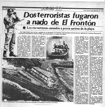 Dos terroristas fugaron a nado de El Frontón