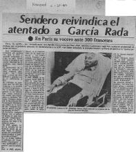 Sendero reivindica el atentado a García Rada