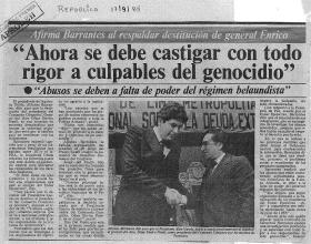 “Ahora se debe castigar con todo rigor a culpables del genocidio”