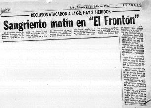 Sangriento motín en "El Frontón"