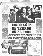 Cinco años de terror en el Perú 