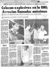 Colocan explosivos en la UNI; Arrecian llamadas anónimas