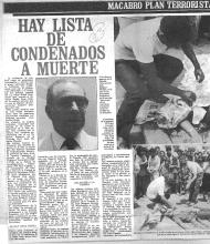 Hay lista de condenados a muerte