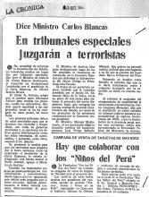 En tribunales especiales juzgarán a terroristas