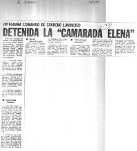 Detenida la “Camarada Elena”