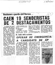 Caen 19 senderistas de 2 destacamentos