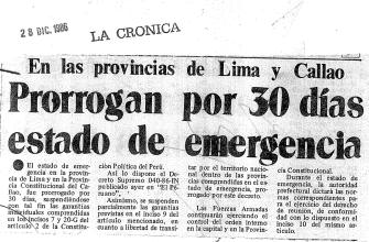 Prorrogan por 30 días estado de emergencia 