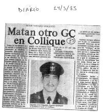 Matan otro GC en Collique