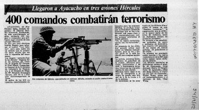 400 comandos combatirán terrorismo