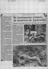 Se incrementan el número de muertos en Ayacucho