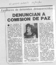 Denuncian a comisión de Paz