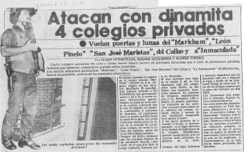 Atacan con dinamita 4 colegios privados 