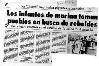 Los infantes de marina toman pueblos en busca de rebeldes