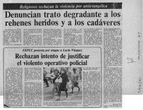 Denuncian trato degradante a los rehenes heridos y a los cadáveres