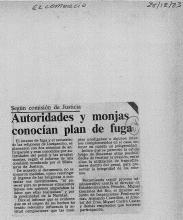 Autoridades y monjas conocían plan de fuga