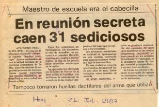 En reunión secreta caen 31 sediciosos