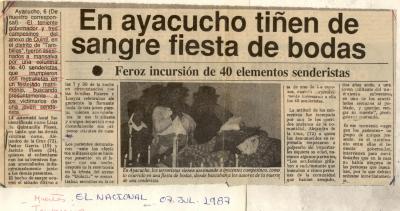 Asesinan Teniente Gobernador en Ayacucho