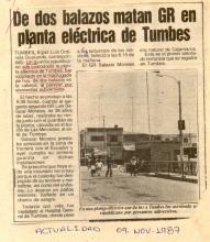 Subversivos atacan planta de Electronorte