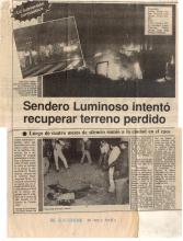 Sendero Luminoso intentó recuperar terreno perdido