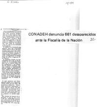 CONADEH denuncia 661 desaparecidos ante la Fiscalía de la Nación