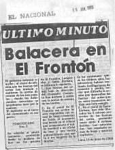 Balacera en El Frontón 