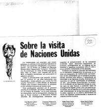 Sobre la visita de Naciones Unidas