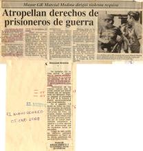 Atropellan derechos de prisioneros de guerra