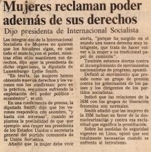 Mujeres reclaman poder además de sus derechos