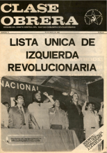 18 enero 1980 - Lista única Izquierda Revolucionaria