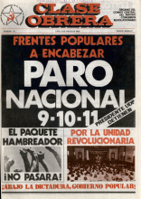 5 enero 1979 - Frentes populares a encabezar paro nacional
