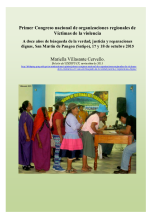 Primer Congreso nacional de organizaciones regionales de víctimas de la violencia