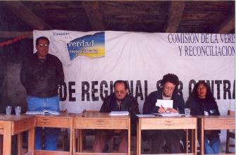 Inaguración de asamblea pública en Chungui - Ayacucho