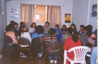 Reunión de coordinación con voluntarios en Ayacucho