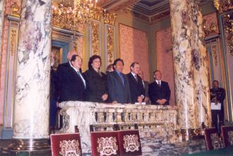 Presentación de miembros de la Comisión de la Verdad y Reconciliación en Palacio de Gobierno