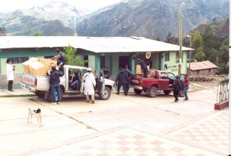 Traslado de restos a la comisaria de Quispillacta - Ayacucho