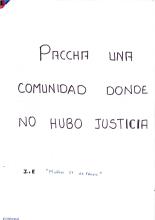 Paccha una comunidad donde no hubo justicia