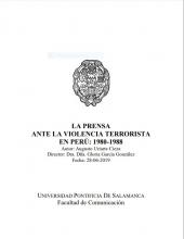 La prensa ante la violencia terrorista en Perú: 1980 - 1988