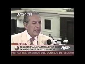 Embedded thumbnail for Luis Santa María habla sobre la demora en la traducción del expediente de extradición contra Fujimori &gt; Videos