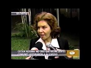 Embedded thumbnail for Cecilia Alegría no cree que delincuentes comunes asesinaron a su esposo &gt; Videos